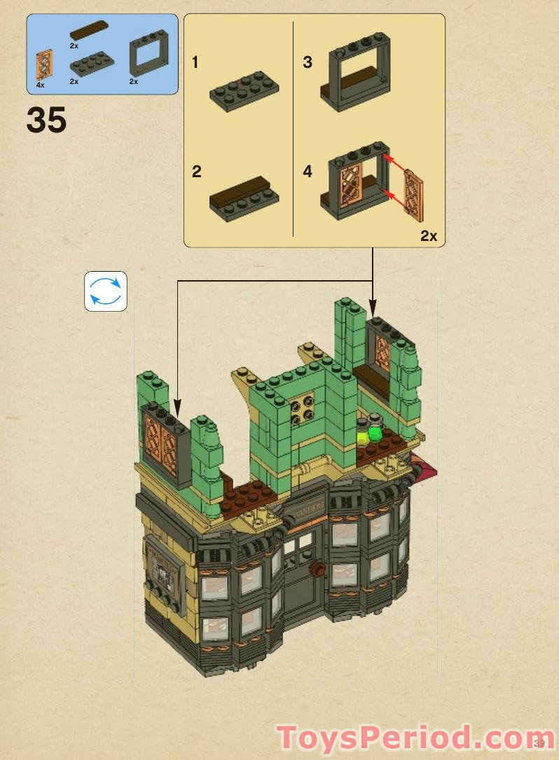 LEGO 10217 Diagon Alley Instructions and Parts List