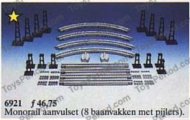 LEGO 6921 Monorail Accessory Track Set Parts Inventory and