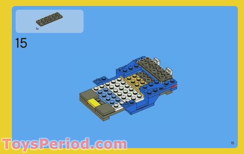 LEGO 6913 Blue Roadster Instructions and Parts List