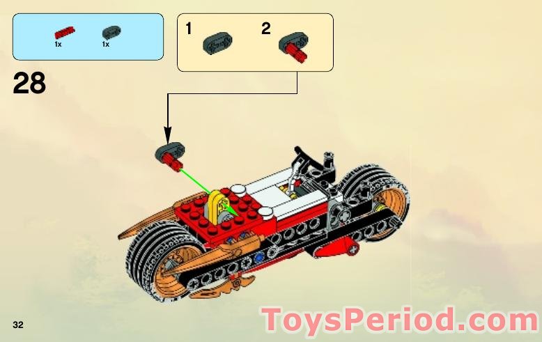 LEGO 9441 Kai's Blade Cycle Instructions and Parts List