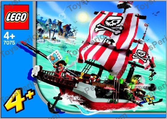 7075 rouge//blanc rayé Cloth Sail Voile Phrase pour Lego bateau pirate par exemple Complet