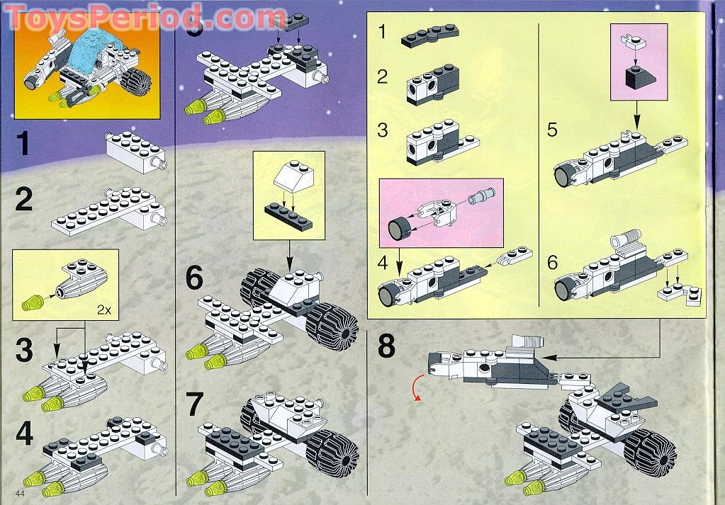 LEGO 6982 Explorien Starship Instructions and Parts List