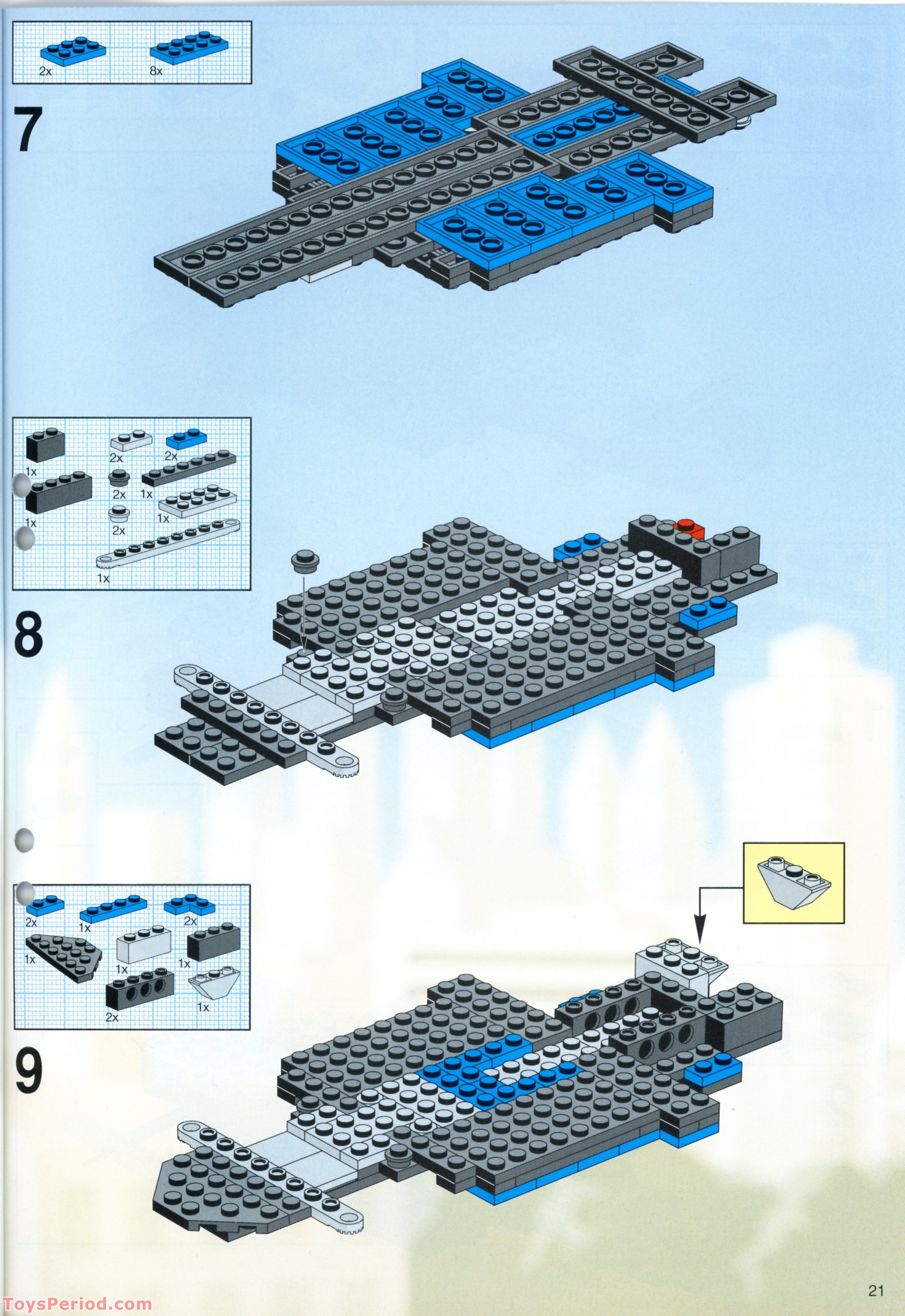 LEGO 5541 Blue Fury Hot Rod Instructions and Parts List