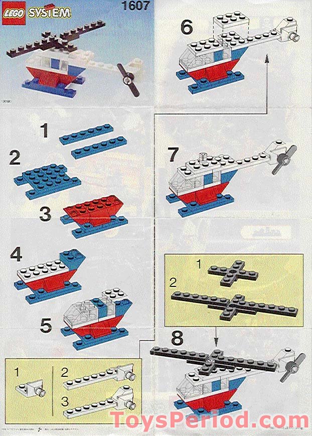 lego yellow helicopter instructions