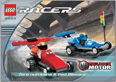 LEGO 4593 Zero Hurricane and Red Blizzard Instructions and Parts List