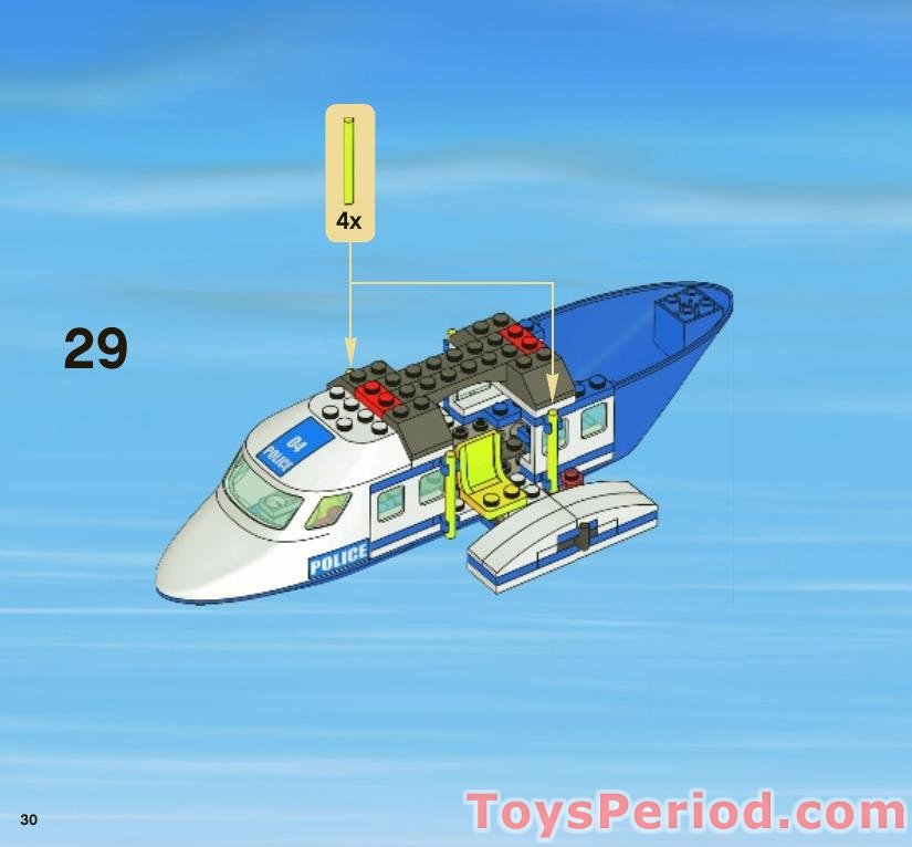 LEGO 3658 Police Helicopter Instructions and Parts List