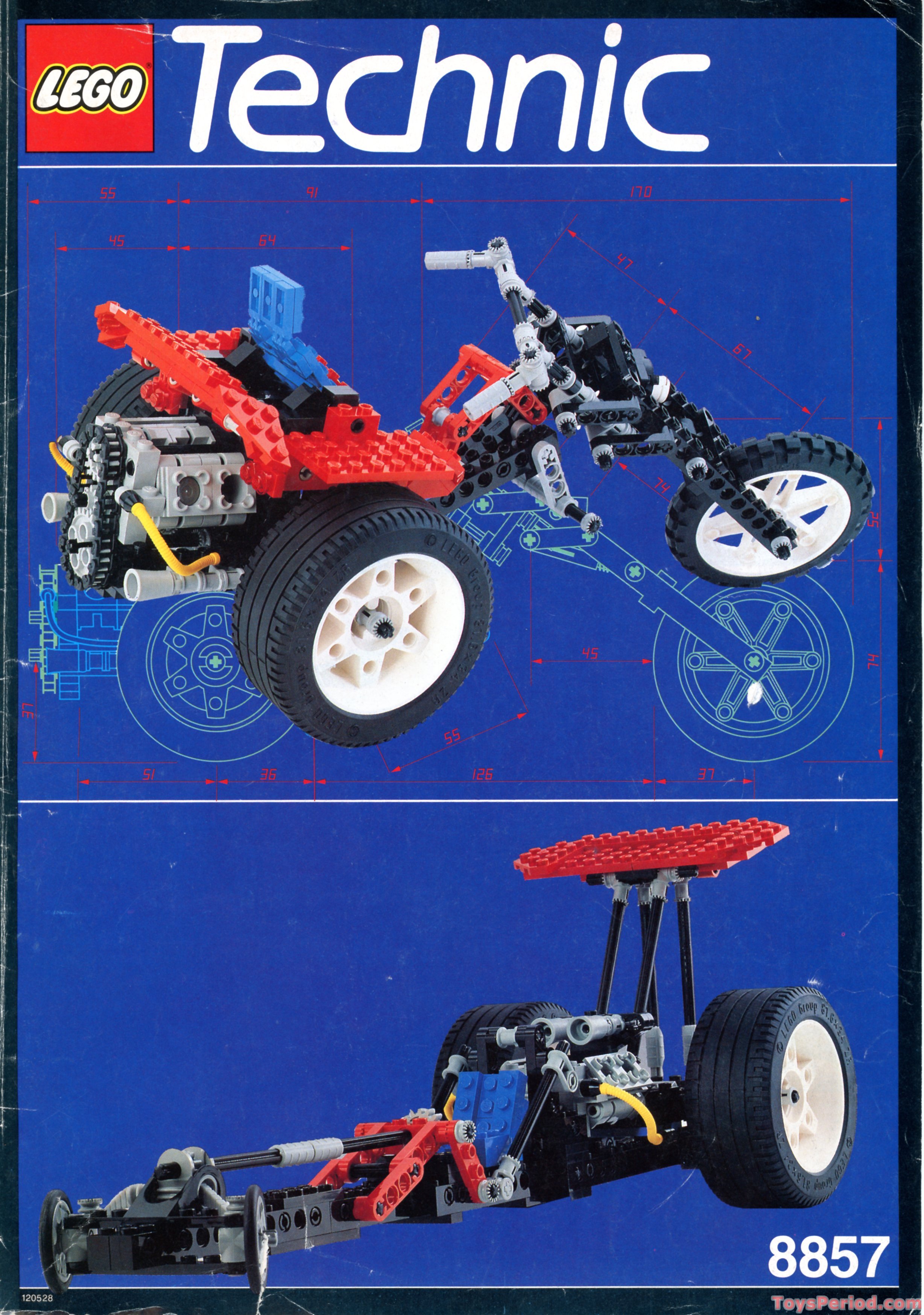 LEGO 8857-1 Street Chopper Trike Instructions and Parts List