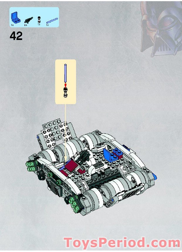 LEGO 8019 Republic Attack Shuttle Set Parts Inventory and Instructions ...
