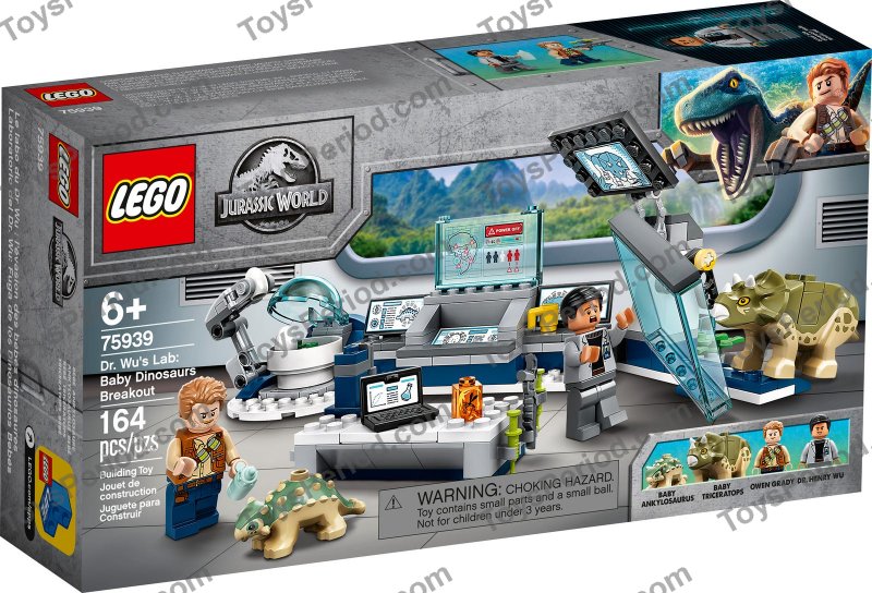 LEGO 75939 Dr. Wu's Lab: Baby Dinosaurs Breakout Set Parts List