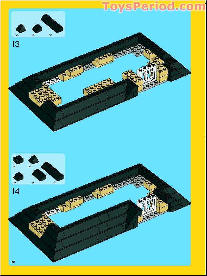 LEGO 4954 Model Town House Instructions and Parts List