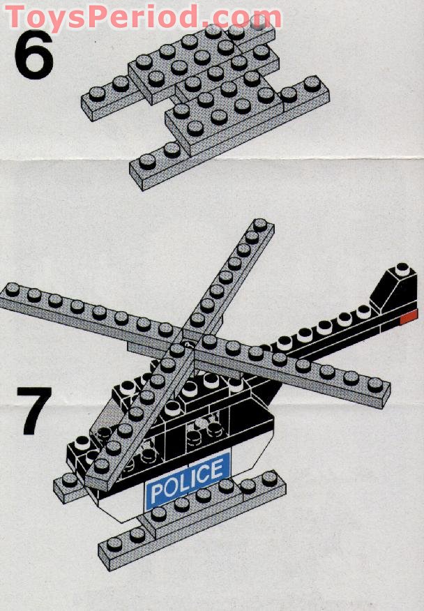 LEGO 6282 Police Helicopter Set Parts Inventory and Instructions