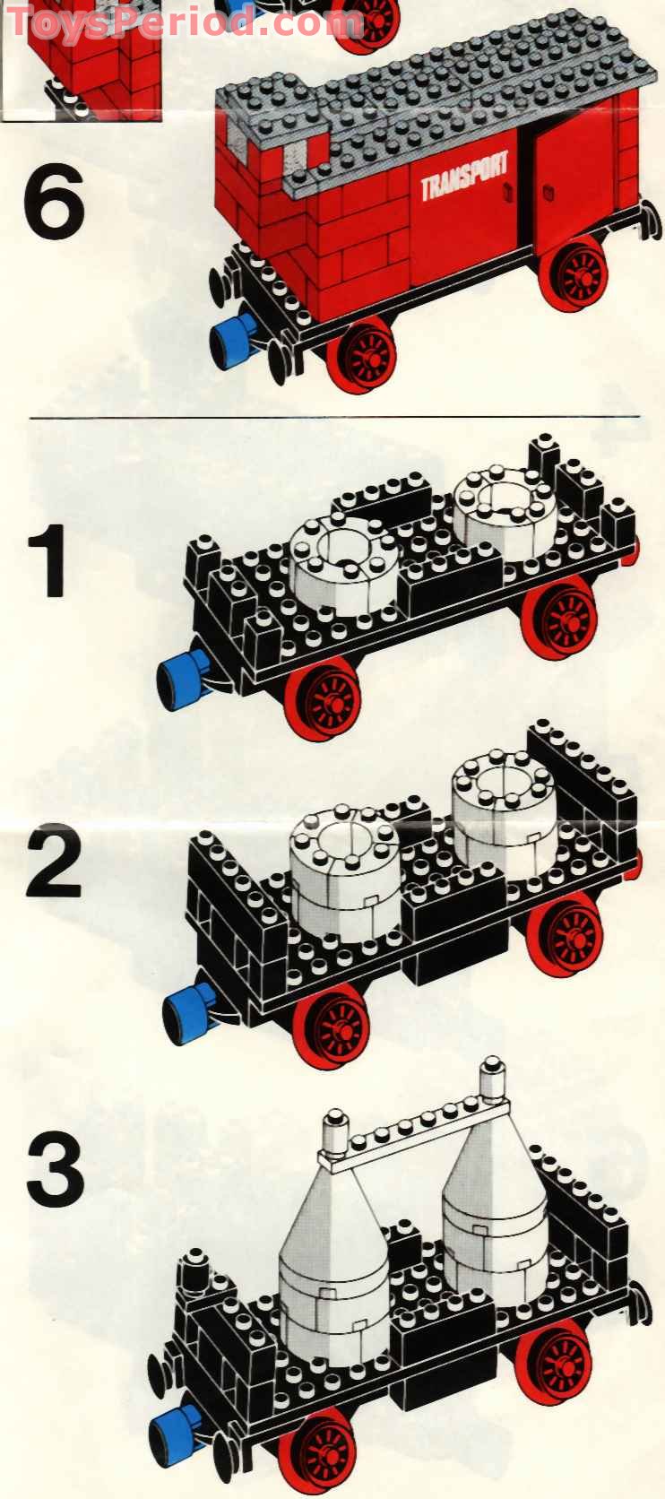 LEGO 725-2 12v Freight Train and Track Instructions and Parts List