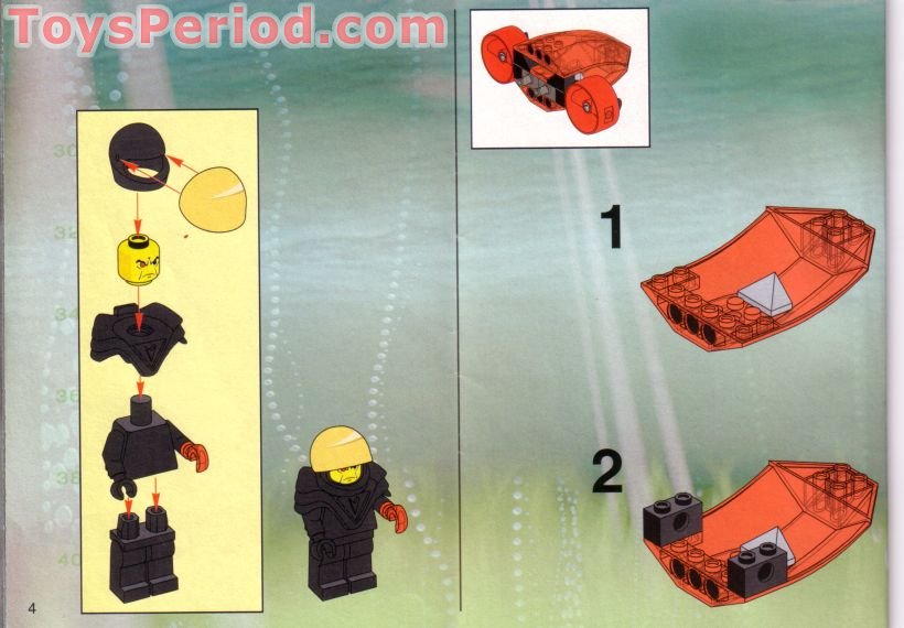 LEGO 4796 Ogel Mutant Squid Instructions and Parts List