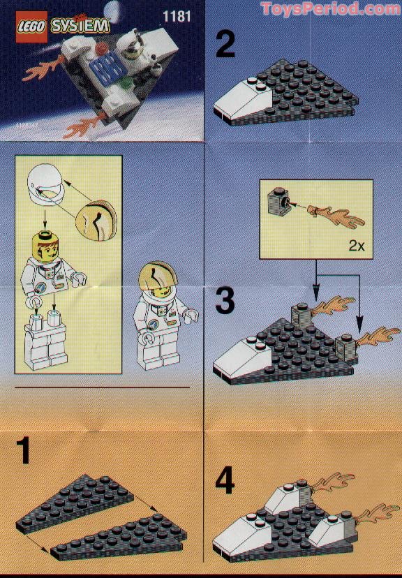 LEGO 1181 Space Port Spacecraft Set Parts Inventory and 