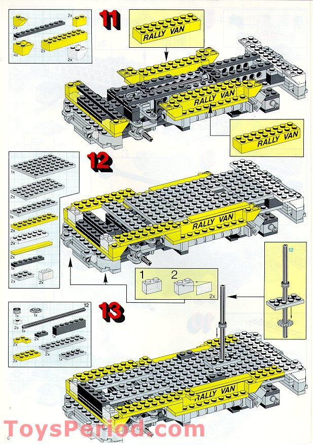 LEGO 5550 Custom Rally Van Set Parts Inventory and Instructions - LEGO