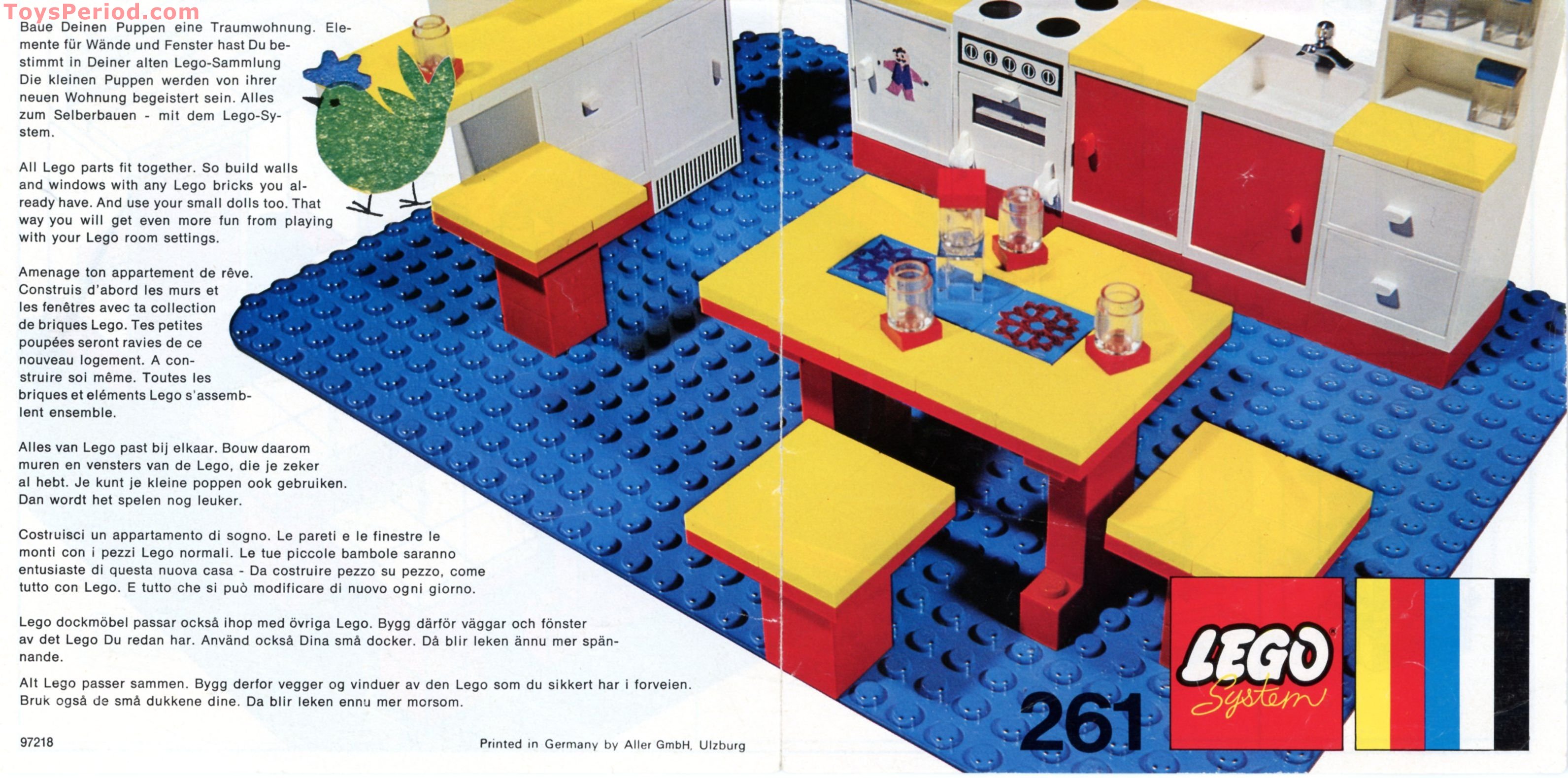 LEGO 261-4 Complete Kitchen Set Instructions and Parts List