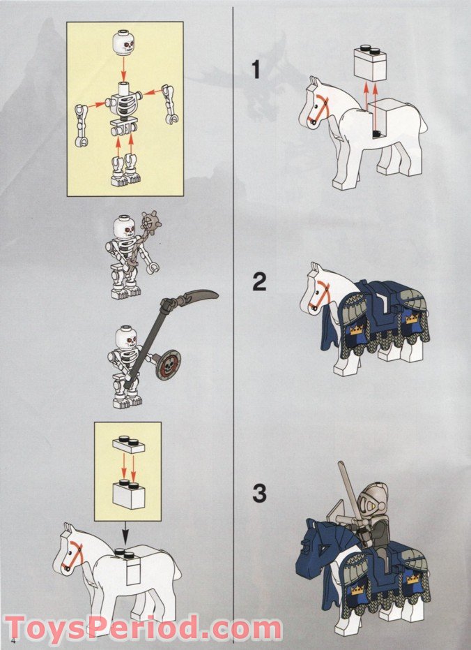 LEGO 7093 Skeleton Tower Instructions and Parts List