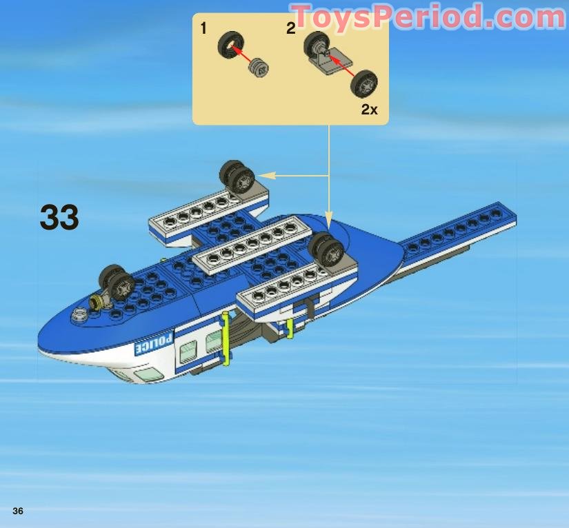 LEGO 3658 Police Helicopter Instructions and Parts List