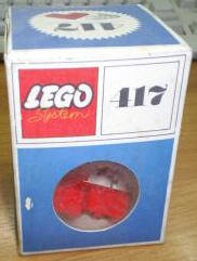 LEGO 417 4x4 L-Shaped Bricks, Red and White Set Parts List