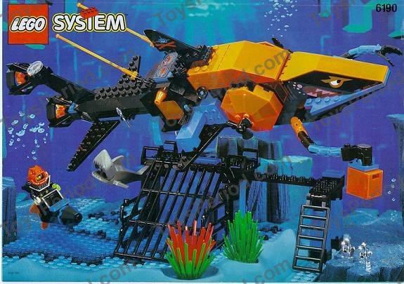 LEGO 6190 Shark's Crystal Cave - Aquashark Sea Wolf Instructions