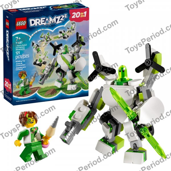 LEGO 71487 Z-Blob's Robot and Vehicle Adventures Set Parts List