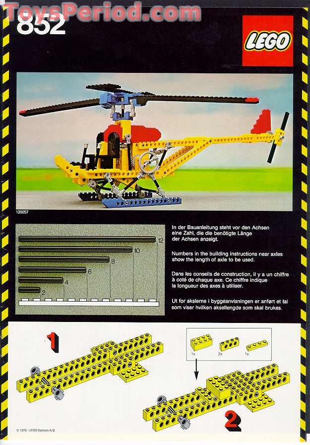 intelligens leje Regnjakke LEGO 852 Multi-Purpose Helicopter Set Parts Inventory and Instructions -  LEGO Reference Guide