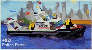 LEGO 4021 Police Patrol Set Parts Inventory and Instructions