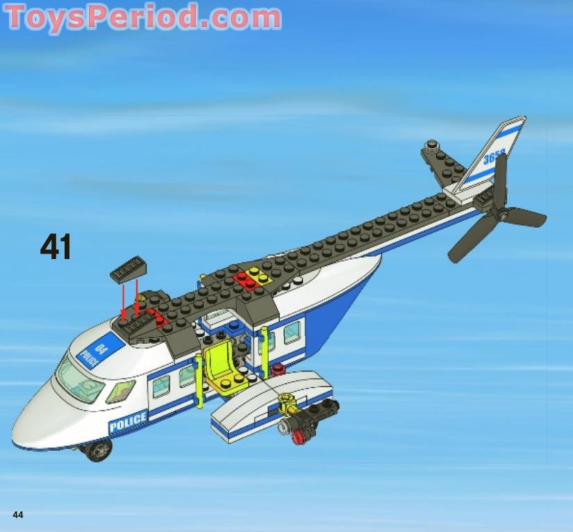 LEGO 3658 Police Helicopter Instructions and Parts List