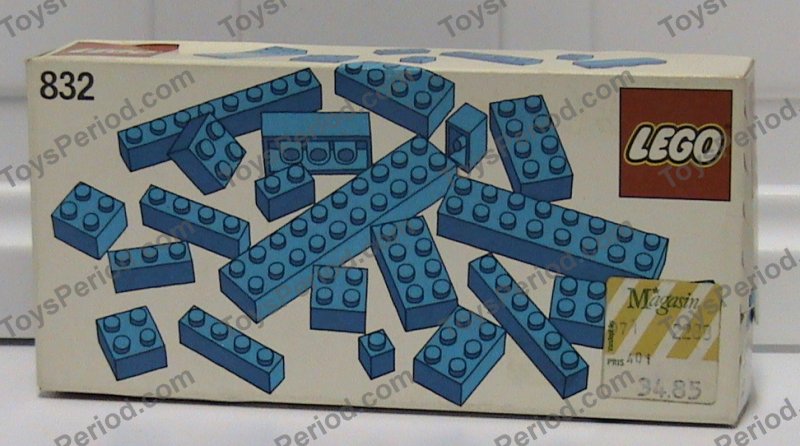 LEGO 832 Blue Bricks Set Parts List