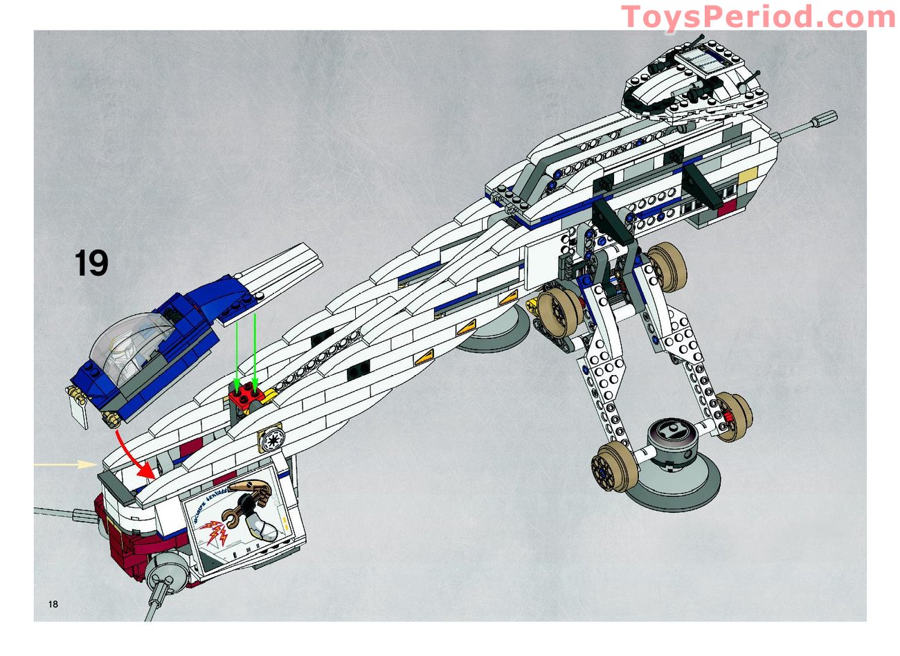 LEGO 10195 Republic Dropship with AT-OT Set Parts Inventory and ...
