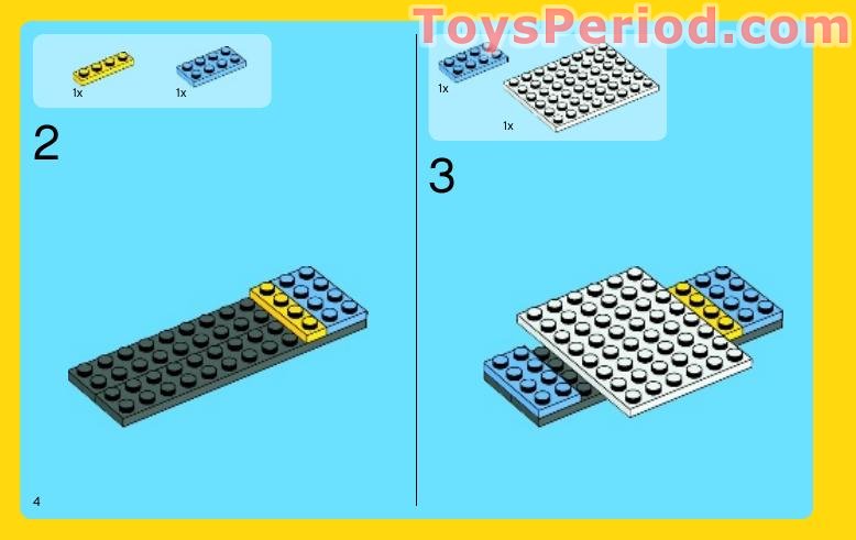 LEGO 6913 Blue Roadster Instructions and Parts List