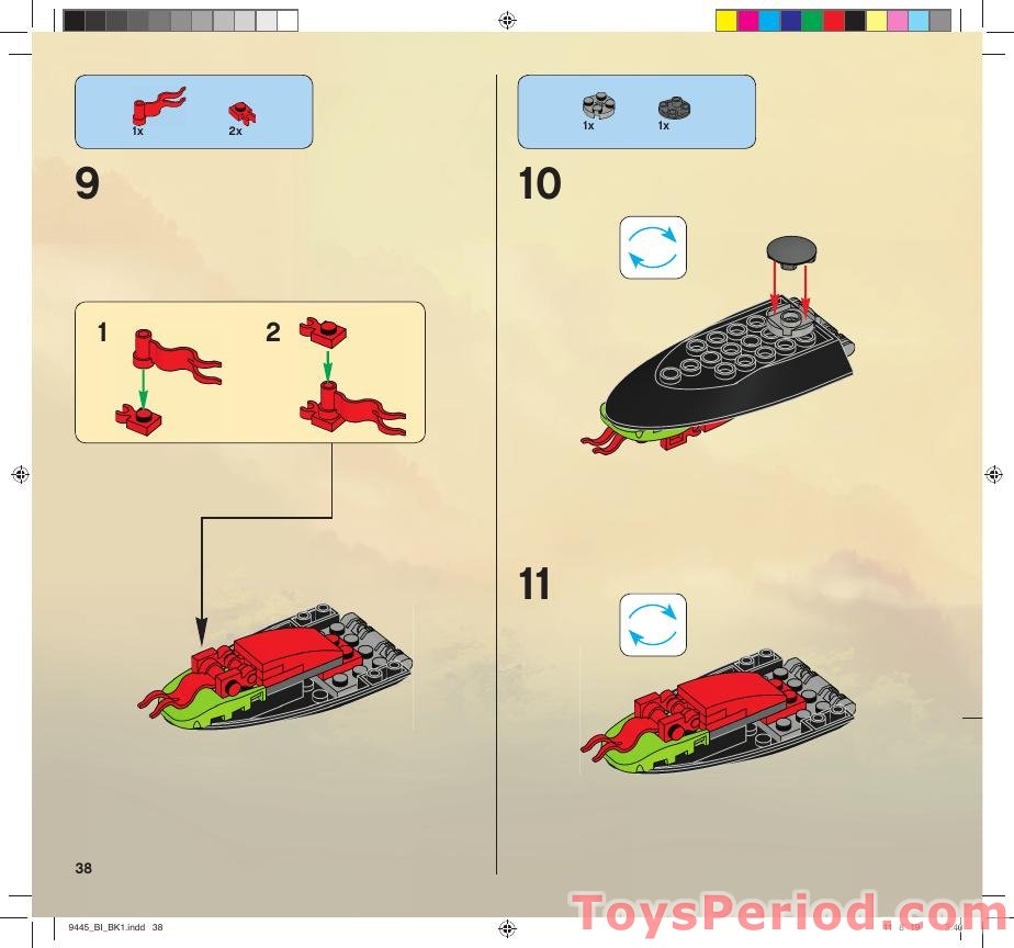 LEGO 9445 Fangpyre Truck Ambush Instructions and Parts List
