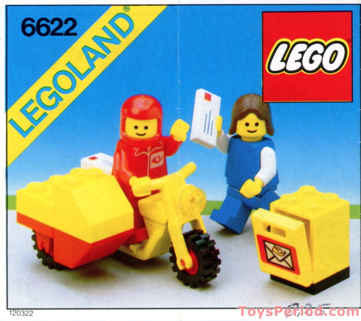 LEGO 6622 Mailman on Motorcycle Instructions and Parts List