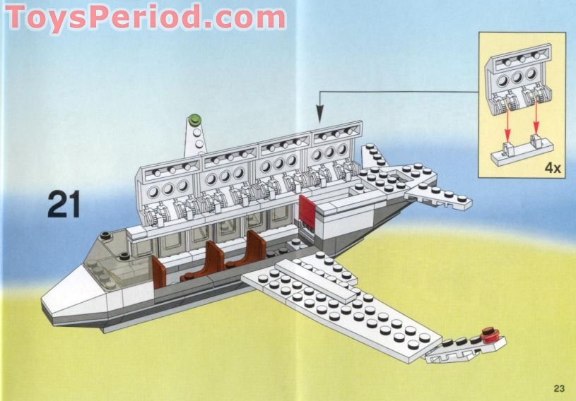 LEGO 4032-2 Passenger Plane - Sas Version Set Parts Inventory and ...