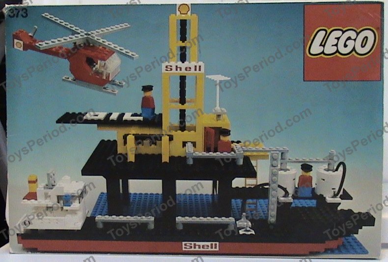 LEGO 373-1 Offshore Rig with Fuel Tanker Set Parts Inventory and 