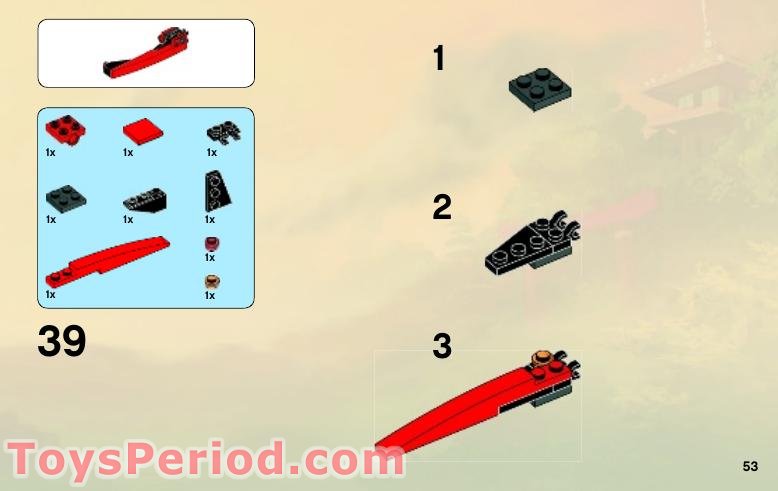 LEGO 9441 Kai's Blade Cycle Instructions and Parts List