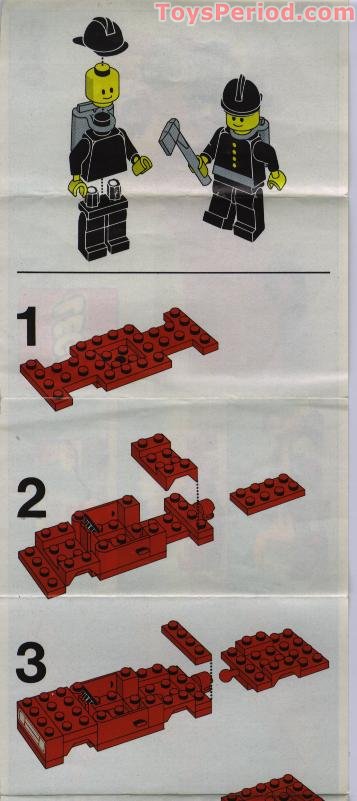 LEGO 640-2 Fire Truck and Trailer Set Parts Inventory and Instructions