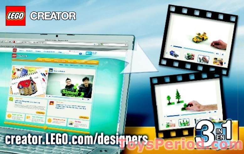 LEGO 6913 Blue Roadster Instructions and Parts List