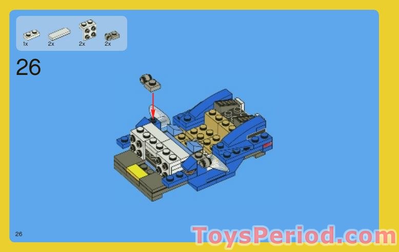 LEGO 6913 Blue Roadster Instructions and Parts List