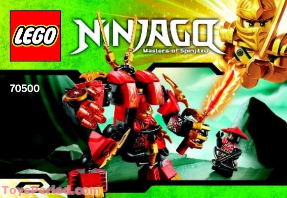 LEGO 70500 Kai's Fire Mech Instructions and Parts List