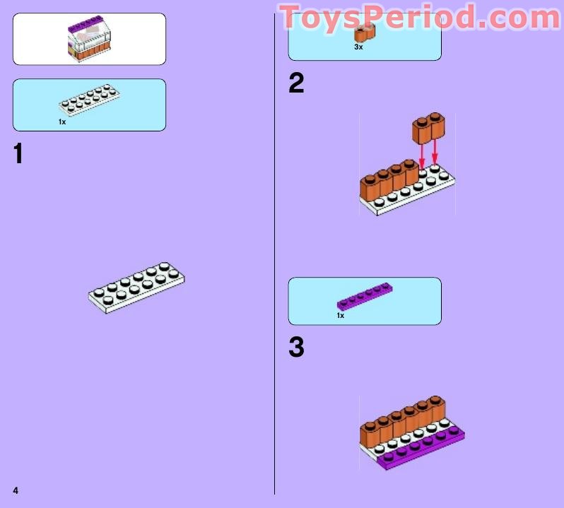 LEGO 41006 Downtown Bakery Instructions and Parts List