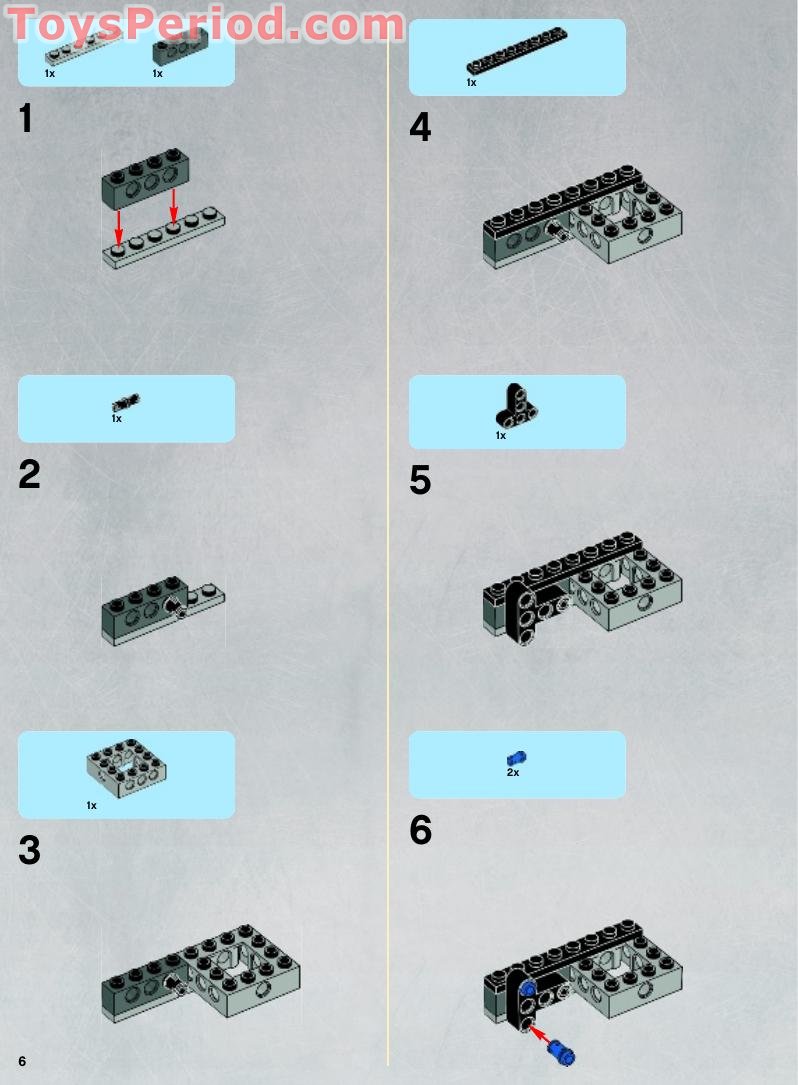LEGO 9500 Sith Fury-class Interceptor Instructions and Parts List