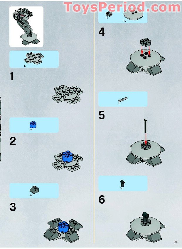 LEGO 7675 AT-TE Walker Instructions and Parts List