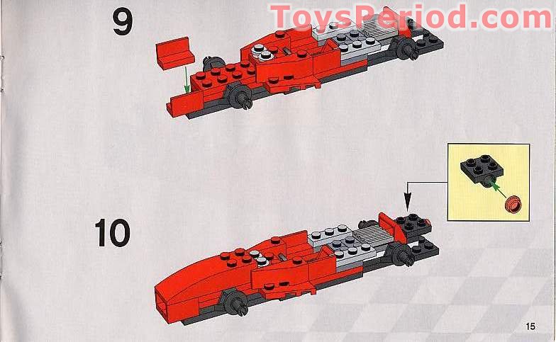 LEGO 8673 Ferrari F1 Fuel Stop Instructions and Parts List
