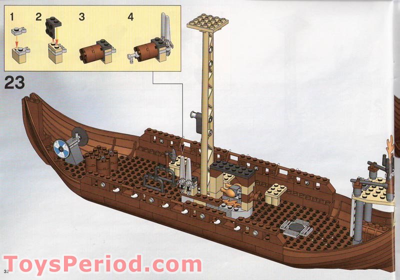 LEGO 7018 Viking Ship Challenges the Midgard Serpent Set 