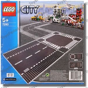 lego 7280 city straight & crossroad plates