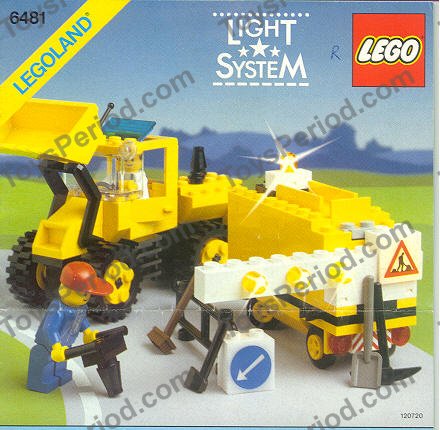 LEGO 6481 Light and Sound Construction Crew Instructions and Parts List