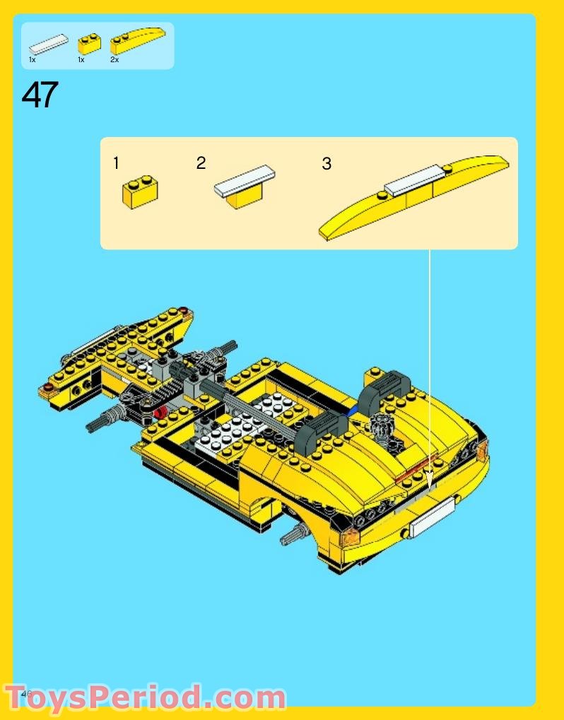 LEGO 5767 Cool Cruiser Instructions and Parts List