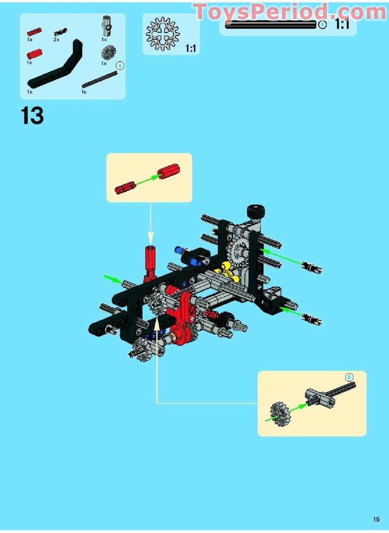 LEGO 8063 Tractor with Trailer Instructions and Parts List