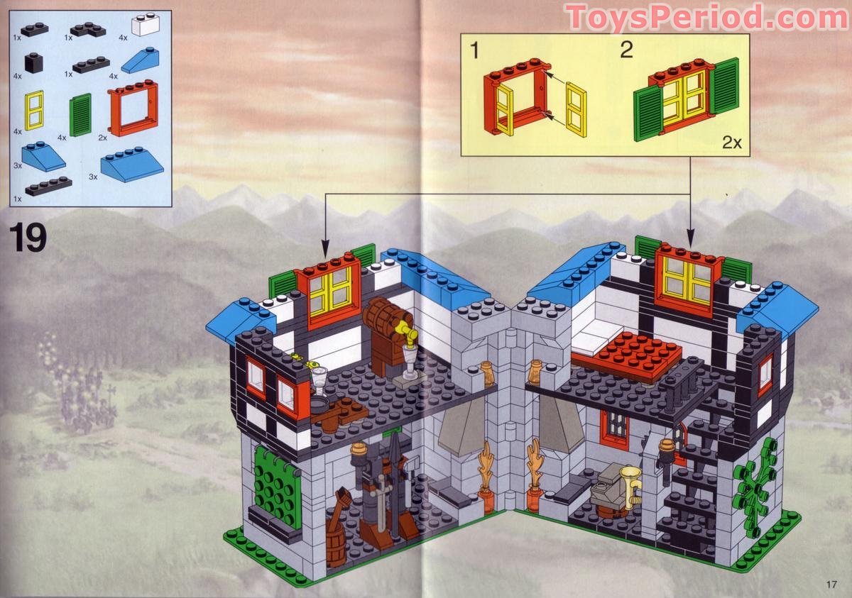 LEGO 3739 Blacksmith Shop Instructions and Parts List